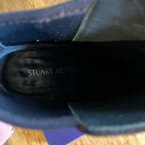 Charcoal grey suede Stuart Weitzman high heel ankle boot - Picture 9 of 13